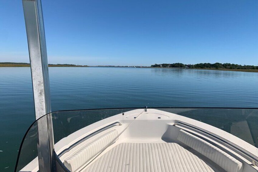 Calm water on the river. 