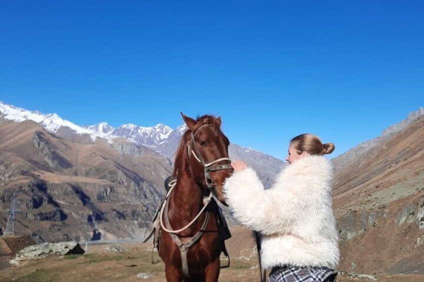 Horse riding tour in Kazbegi