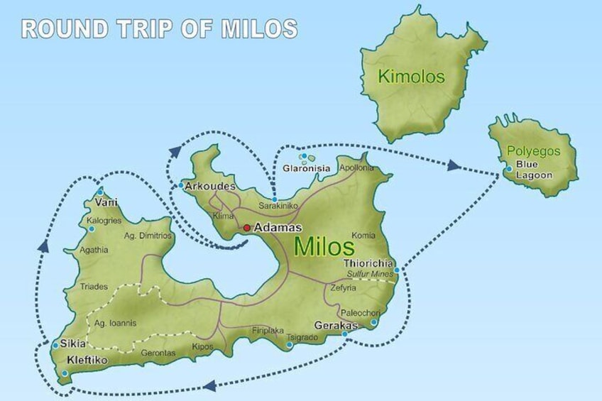 Kleftiko and Round Trip Of Milos Island Lunch & Open bar