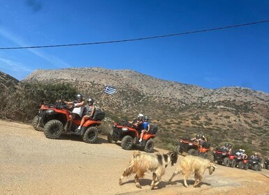 クレタ島自然、景色、裏地とクワッドバイクサファリ