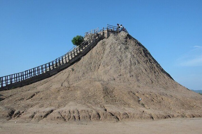 Volcano view from below