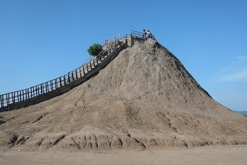 Volcano view from below