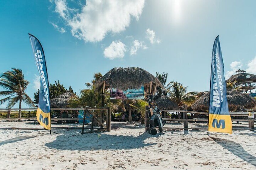 The entrance to our private beach house.