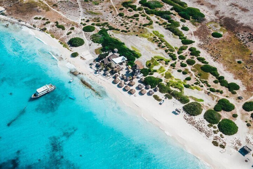 Aerial view of Klein Curaçao.