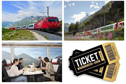 Glacier Express Train Reservation St.Moritz to Zermatt 1st Class