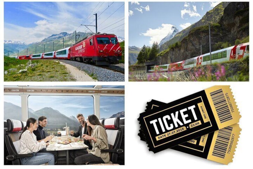 Glacier Express Train Seat Reservation St.Moritz to Zermatt