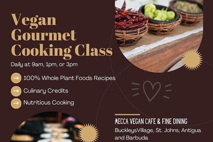 1-Course Vegan Cooking Class w Beautiful Ambience.