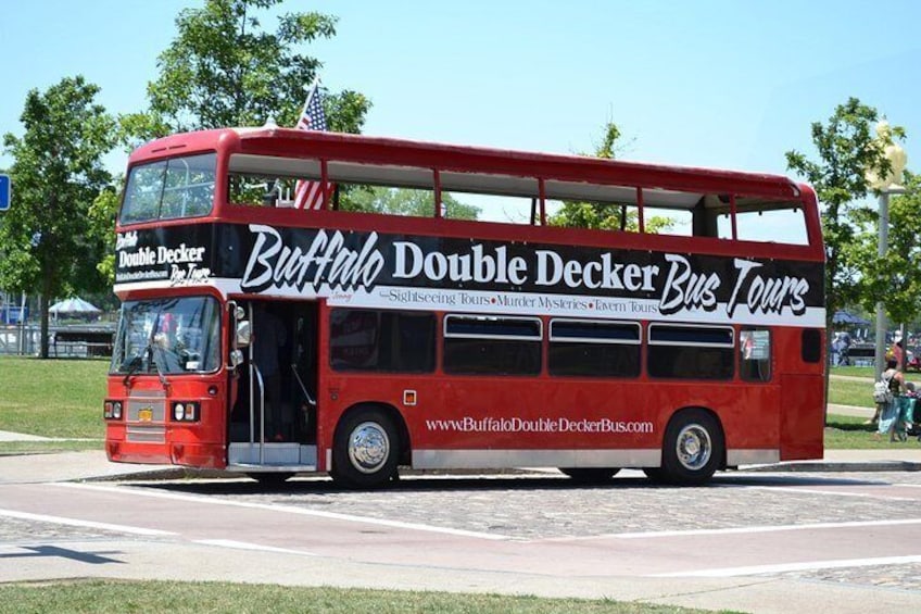 Experience Buffalo with humor and engaging story telling aboard a double decker bus. Explore the waterfront, Outer Harbor, Grain Silos and secret stories of Buffalo.