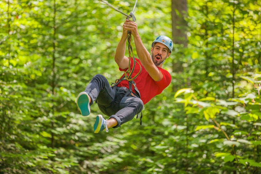 From Montreal: Treetop Trekking, Ziplines and beach activity