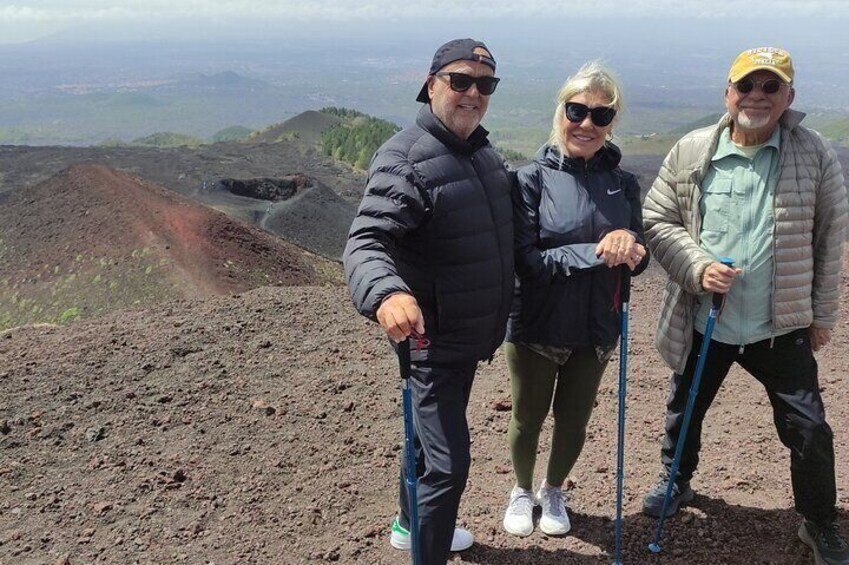 Etna between the craters and lava flows