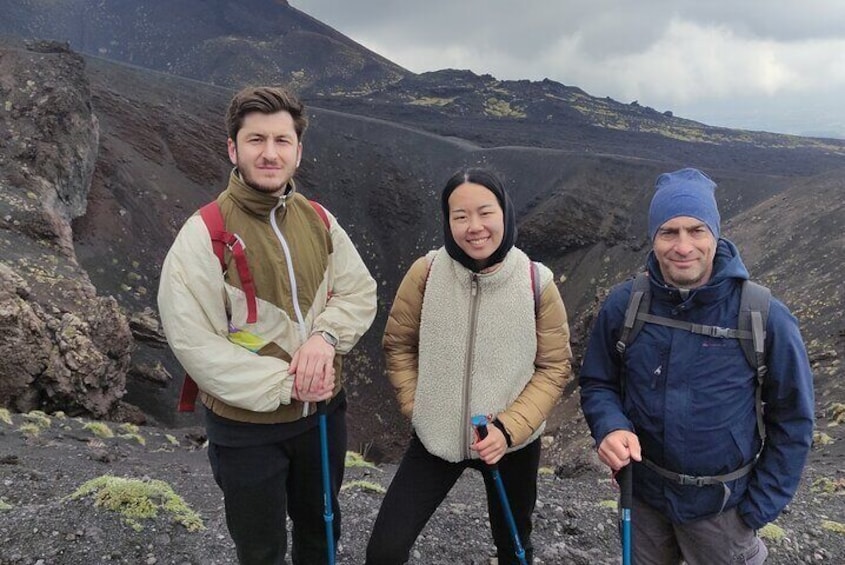 Etna between the craters and lava flows