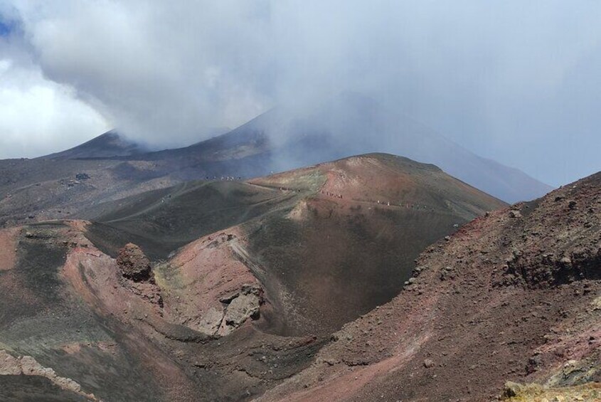 Etna between the craters and lava flows