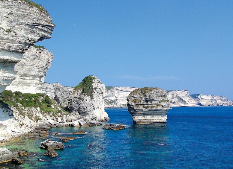 From Bonifacio: Cruise under the Piantarella Cliffs