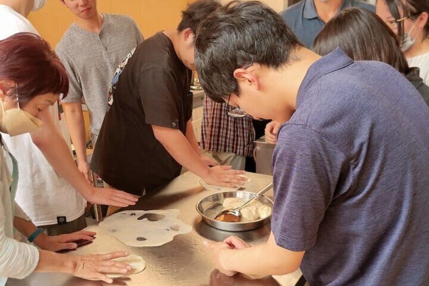 Roti Canai Dough flipping 