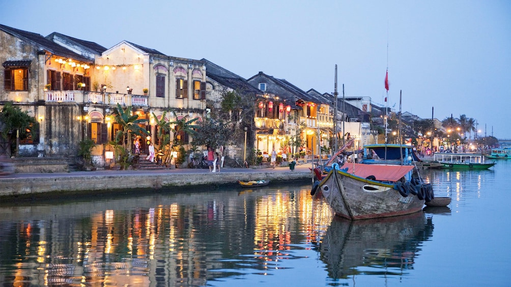 View of the Private Sunset Cruise over Thu Bon River in Vietnam 