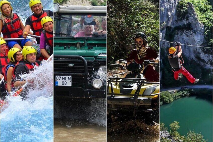 Antalya Super Combo W/Rafting ,Jeep Safari ,Quad Biking & Zipline