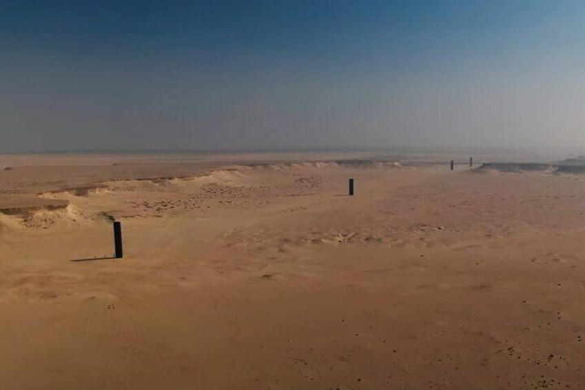 West Of Qatar, Mushroom Rocks, Camel Racing Track, Richard Serra 