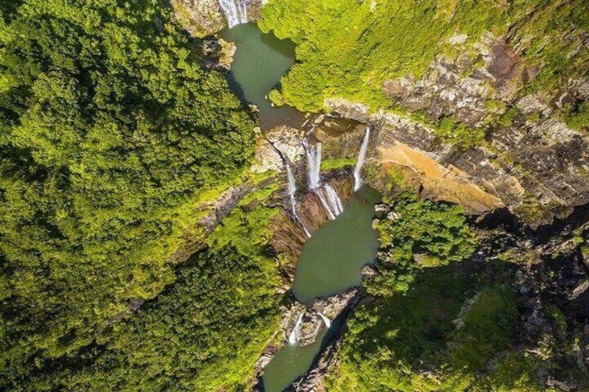 7 waterfalls drone pic