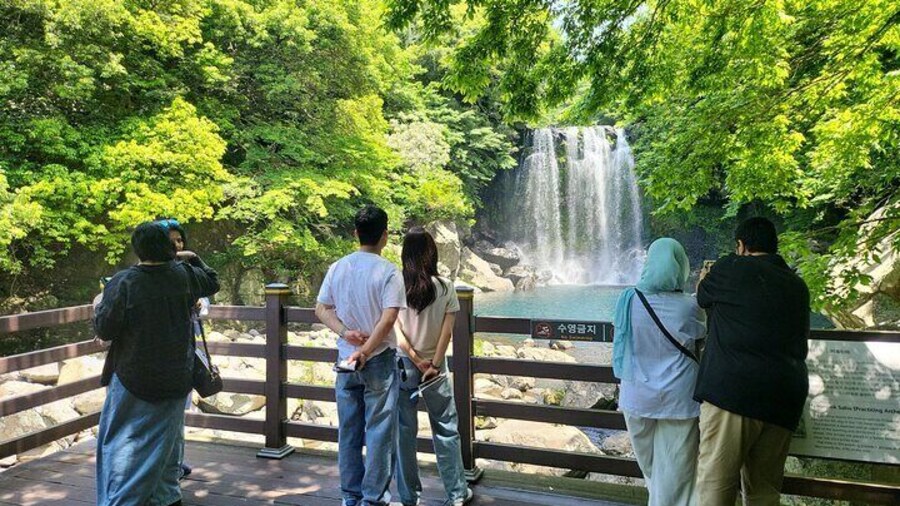 Private Tour Cheonjeyeon Falls & Spirited Garden in Jeju Island