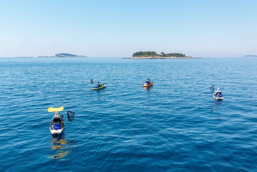 Picture 7 for Activity Cavtat: Sunrise or Sunset Kayak Fishing Trip