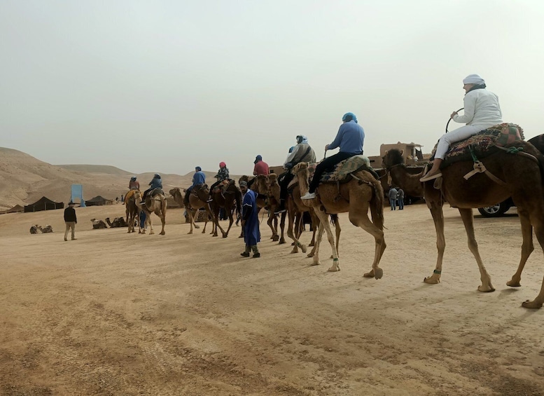 Agafay Desert Sunset Camel ride Experience with Dinner
