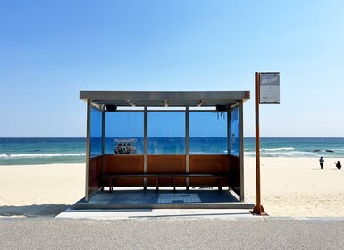 BTS filmning strandtur: bts busshållplats, butter beach