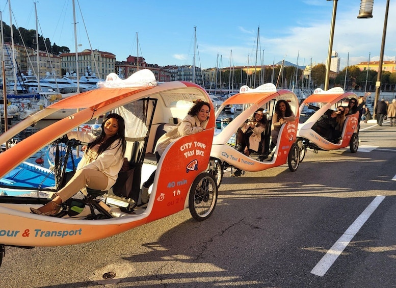 Nice : Visite Guidée en Vélotaxi à assistance électrique.