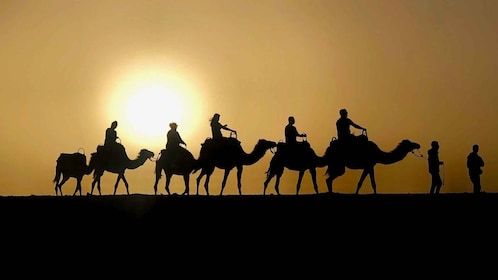 Marrakech: quad y camello con cena espectáculo y puesta de sol