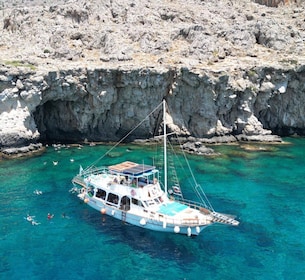 Lindos: Rhodes South-East Coast Cruise with Swim Stops