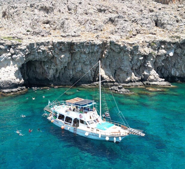 Lindos: Rhodes South-East Coast Cruise with Swim Stops