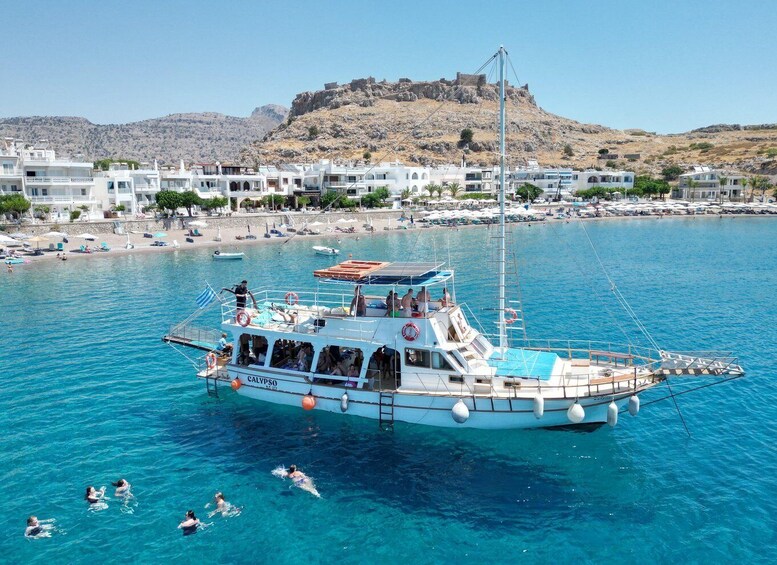 Picture 2 for Activity Lindos: Rhodes South-East Coast Cruise with Swim Stops