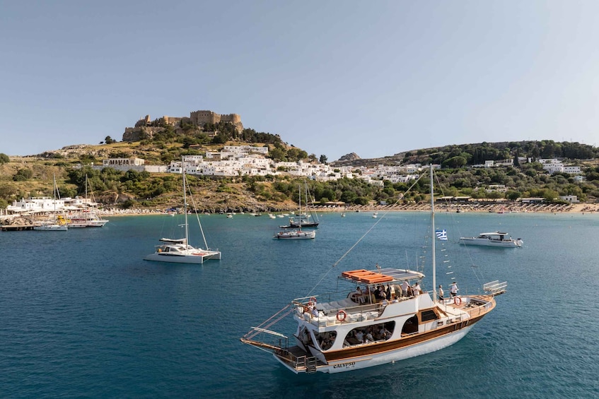 Picture 3 for Activity Lindos: Rhodes South-East Coast Cruise with Swim Stops
