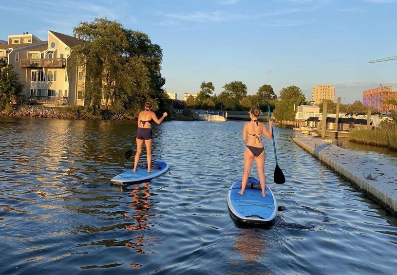Picture 2 for Activity Virginia Beach: Sunset Stand-Up Paddleboarding Tour