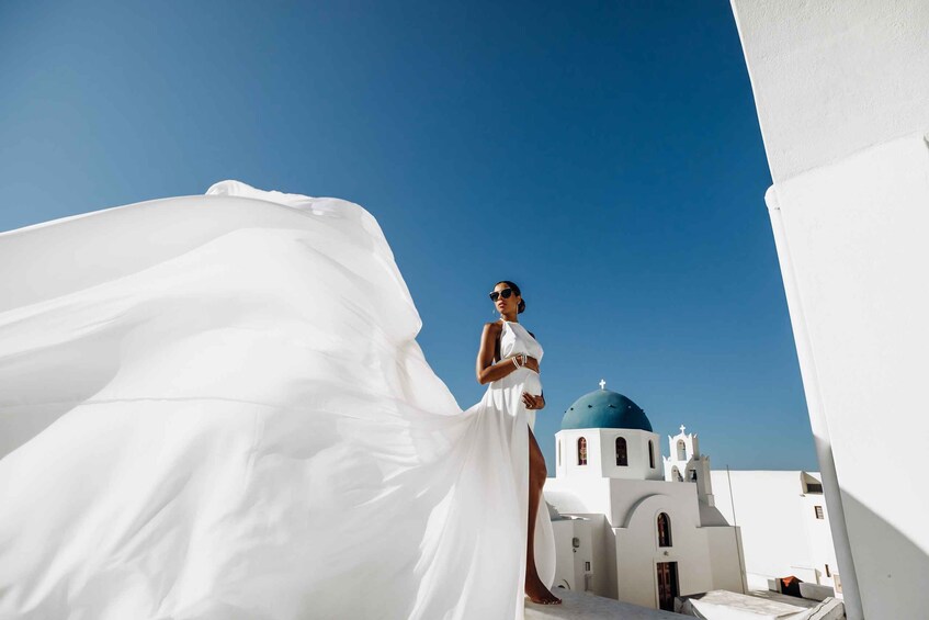 Picture 12 for Activity Santorini: Private Flying Dress Photoshoot Experience