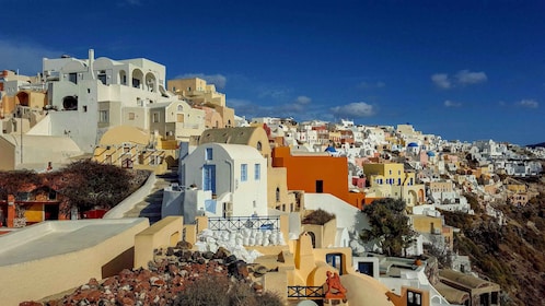 Santorini: tour privado por la isla con degustación de vinos y cena