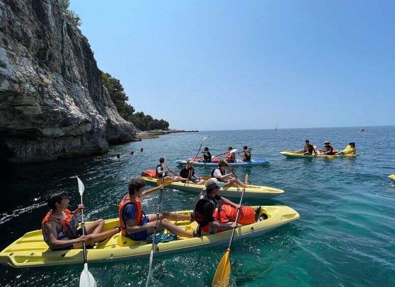 Picture 4 for Activity Pula: Island Kayak Tour, Snorkeling and Cliff Jumping