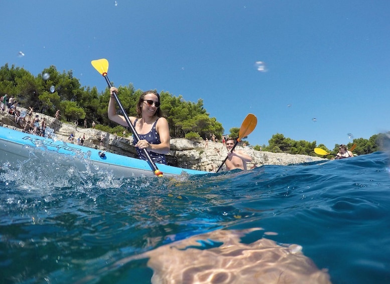 Pula: Island&Canyon Kayak Tour, Snorkeling and Cliff Jumping