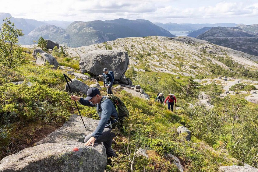 Picture 9 for Activity Stavanger: Preikestolen Hidden Trail Hike + Canoe & Lunch