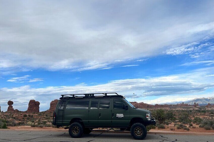 Van at Balanced Rock