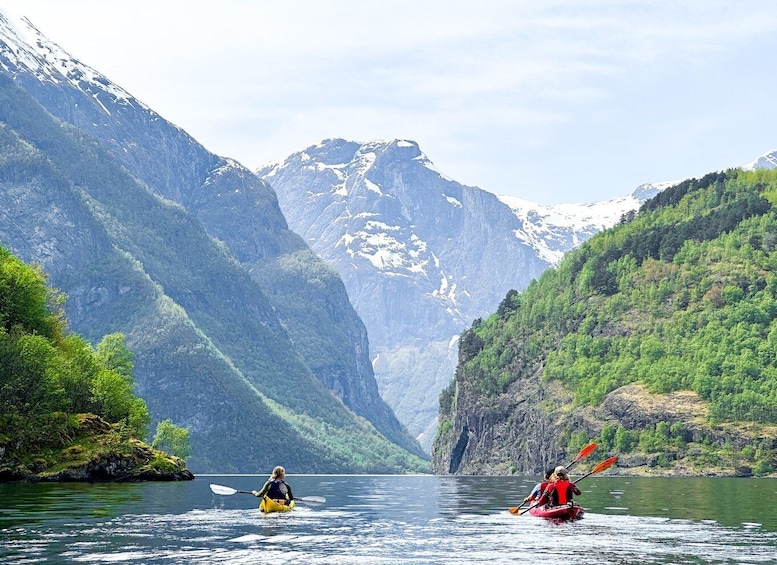 From Flåm: Nærøyfjord 3 Day Kayaking and Camping Tour
