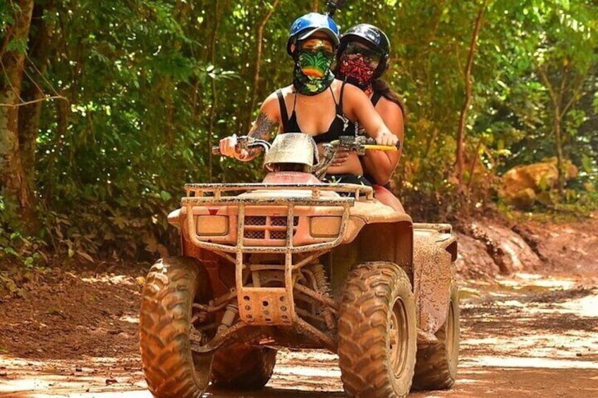 ATV Tour, Ziplines and Cenote with Lunch and Transportation