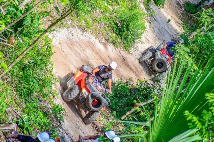 ATV Tour, Ziplines and Cenote with Lunch and Transportation