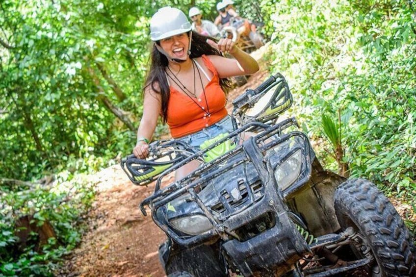 ATV Tour, Ziplines and Cenote with Lunch and Transportation