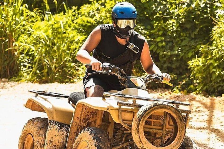 ATV Tour, Ziplines and Cenote with Lunch and Transportation