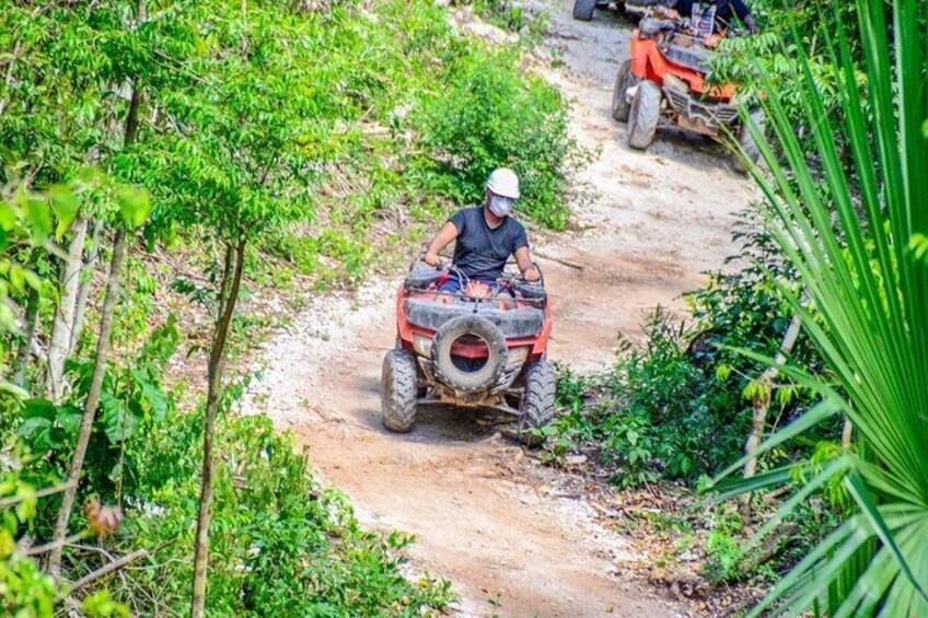 ATV Tour, Ziplines and Cenote with Lunch and Transportation