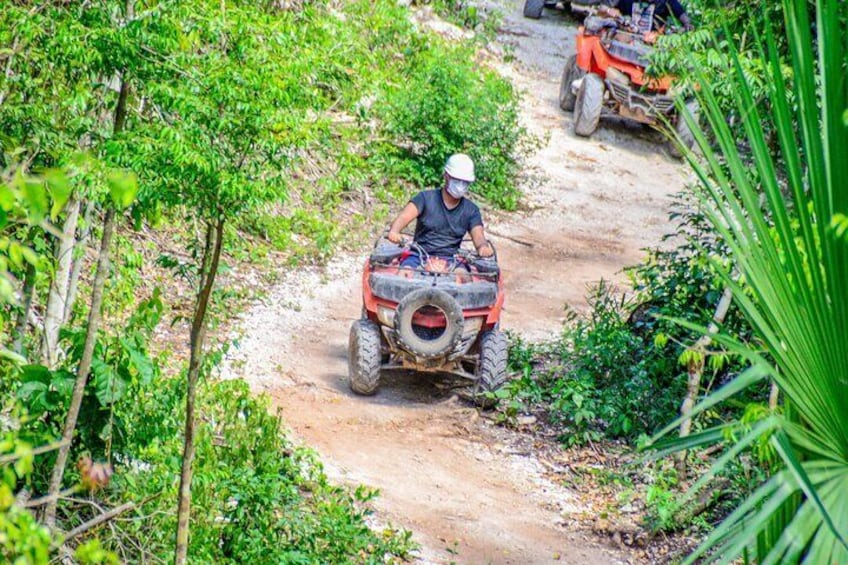 ATV Tour, Ziplines and Cenote with Lunch and Transportation