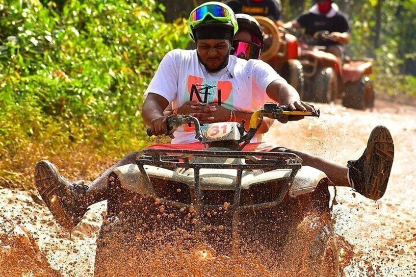 ATV Tour, Ziplines and Cenote with Lunch and Transportation