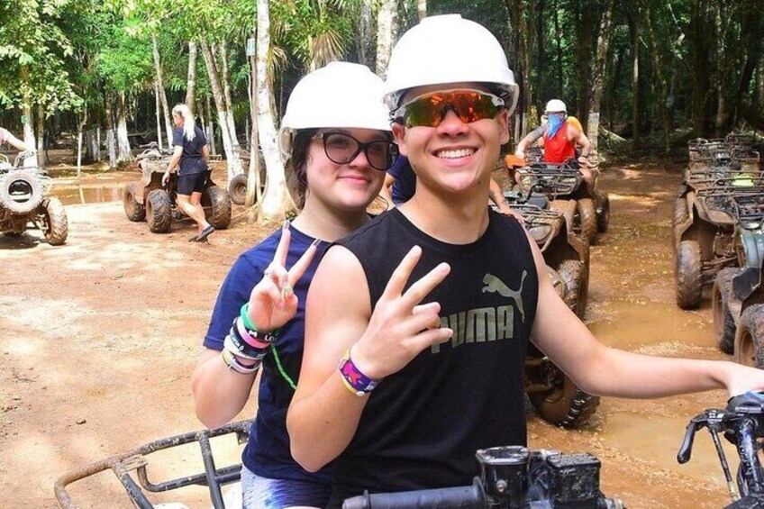 ATV Tour, Ziplines and Cenote with Lunch and Transportation