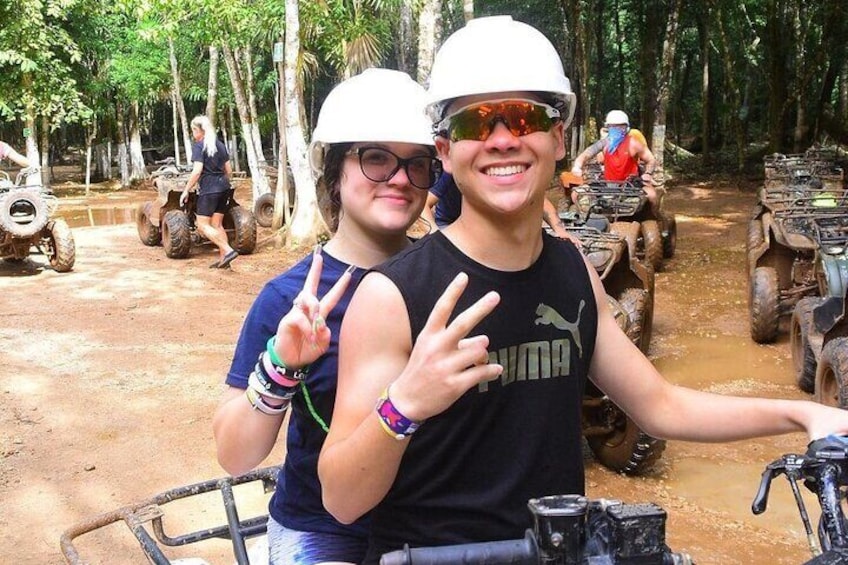 ATV Tour, Ziplines and Cenote with Lunch and Transportation