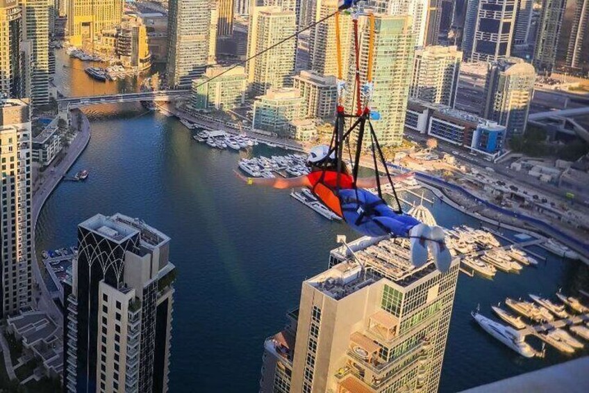 Entrance to Zipline Dubai Marina with Two Ways Private Transfers